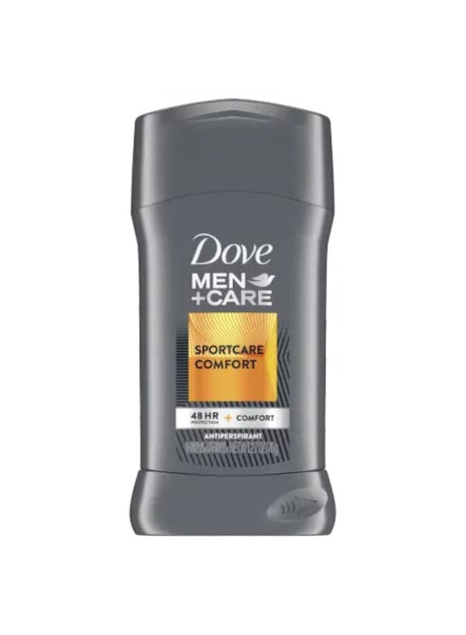 دوف مزيل عرق دوف مين + كير مضاد للتعرق مع حماية من العرق والرائحة لمدة 48 ساعة، تركيبة رياضية مريحة مضادة للتعرق غنية بفيتامين E ومرطب ثلاثي المفعول، 76 غرام، عبوة واحدة - Image 1